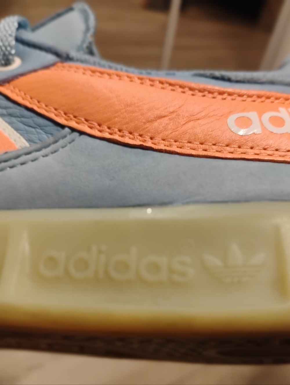 Adidas X Oyster Holdings Handball Top Sneaker Ash Blue Men's Size  9 Unisex - Picture 8 of 11